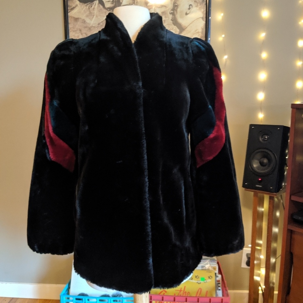 Vintage 80s does 40s Sasson Faux Fur Coat